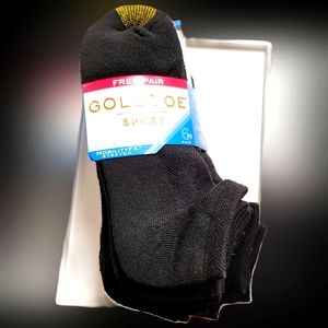 NWT WOMEN'S GOLD TOE NO SHOW BLACK 2pks/14 PAIRS SOCKS!